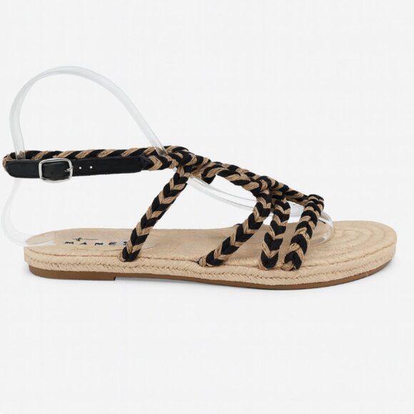 Manebi Double Sole Espadrilles Yucatán | LAPIN KIDS Manebí Jute Rope Sandals Natural Black Yucatán Strappy Espadrille Flat NIB